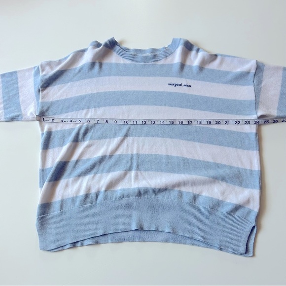 Vineyard Vines Blue & White Striped Pullover Sweater size L - Picture 8 of 13